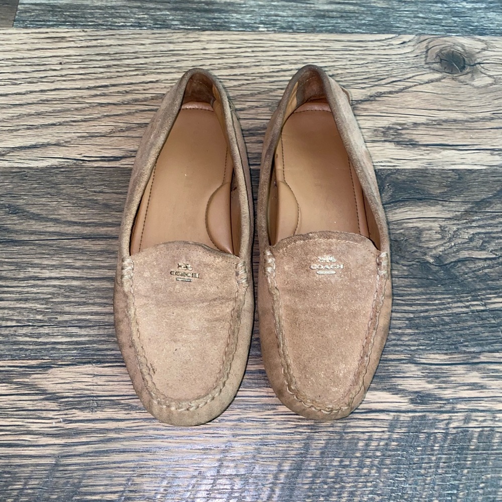 Worn coach flats